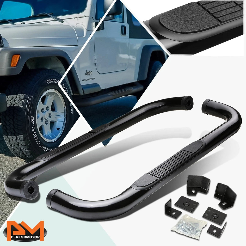 3" Side Step Nerf Bar Running Boards for Jeep Wrangler TJ/YJ (1987–2006)