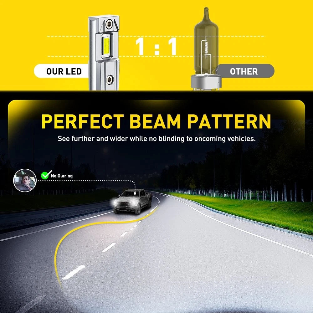 Auxito 9005 + 9006 LED Headlight Bulb Kit 60000LM 6500K for