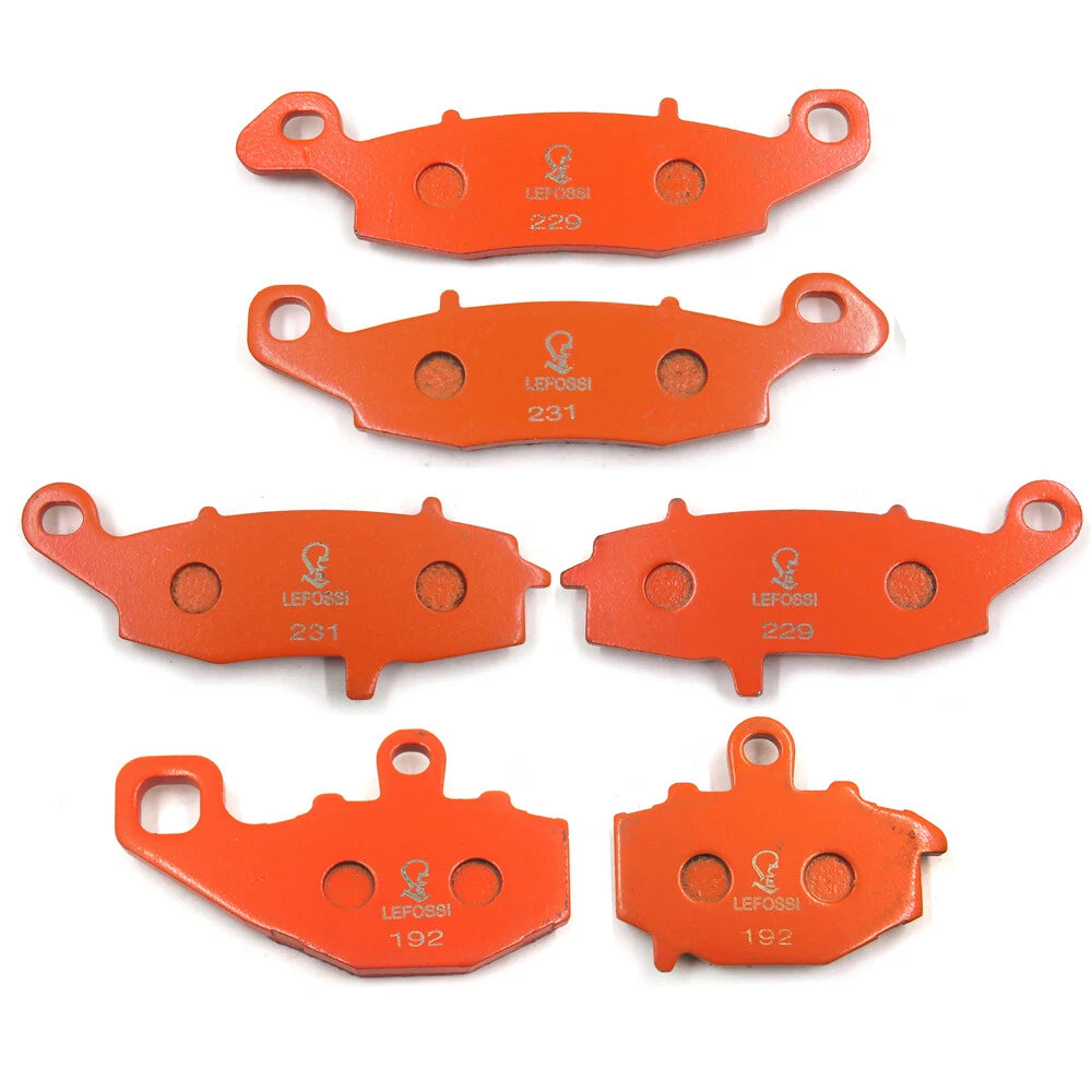 Set of 2 Brake Pads FA229 FA231 FA192 for Kawasaki ER 650 ER-6n EX 650 R Ninja (2006–2016)