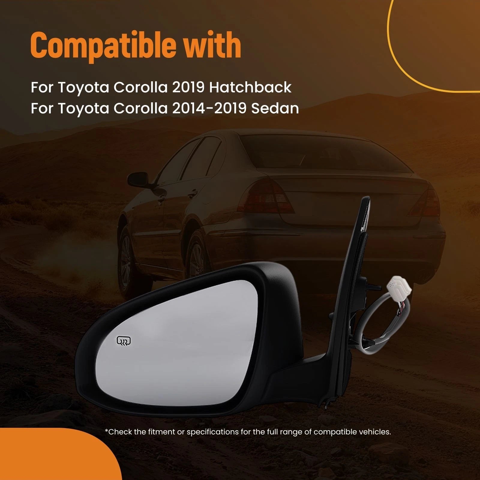 Rear View Mirror for Toyota Corolla 2014–2019 (8791002G10C0)