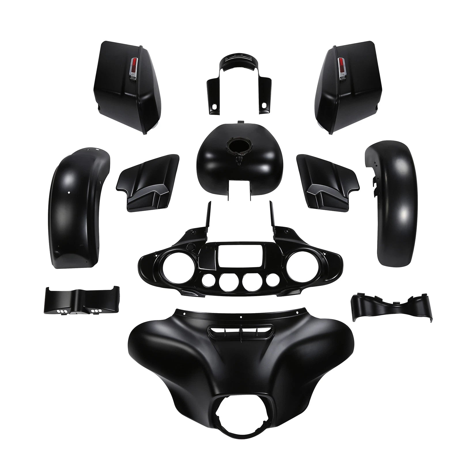 Fairings Body Work Kit for Harley Touring Street Glide (2014–2024) Black Denim