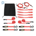 Set of 4 Heavy Duty Ratchet Straps for Secure Cargo Transport