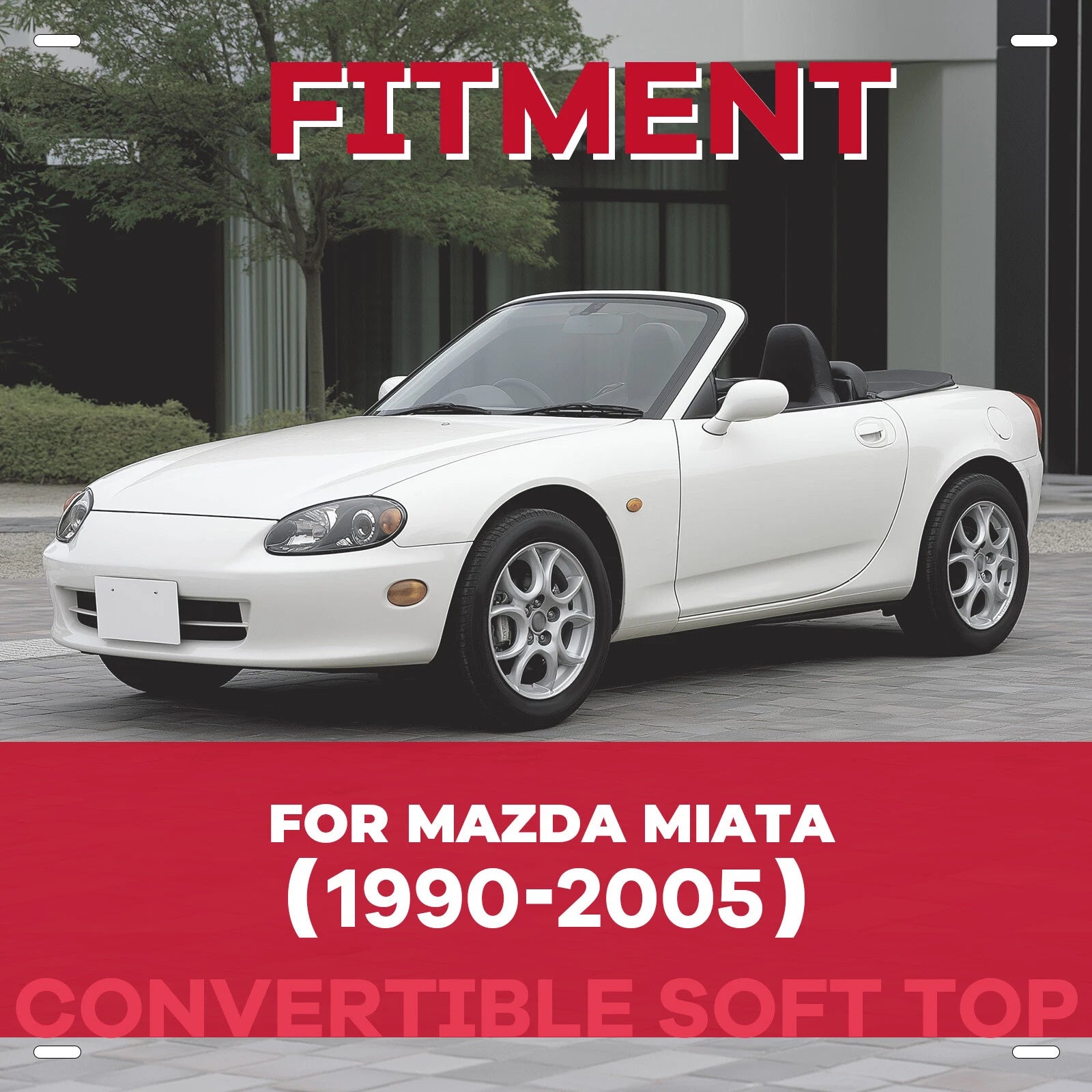 Convertible Soft Top with Glass Window for Mazda Miata (1990–2005)