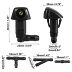 2X Windshield Washer Nozzle Hose Kit for Honda Accord (76810-SDA-A11)