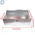 Rectangular Aluminum Tool Box for Flatbed Trailer (49" x 15" x 15")