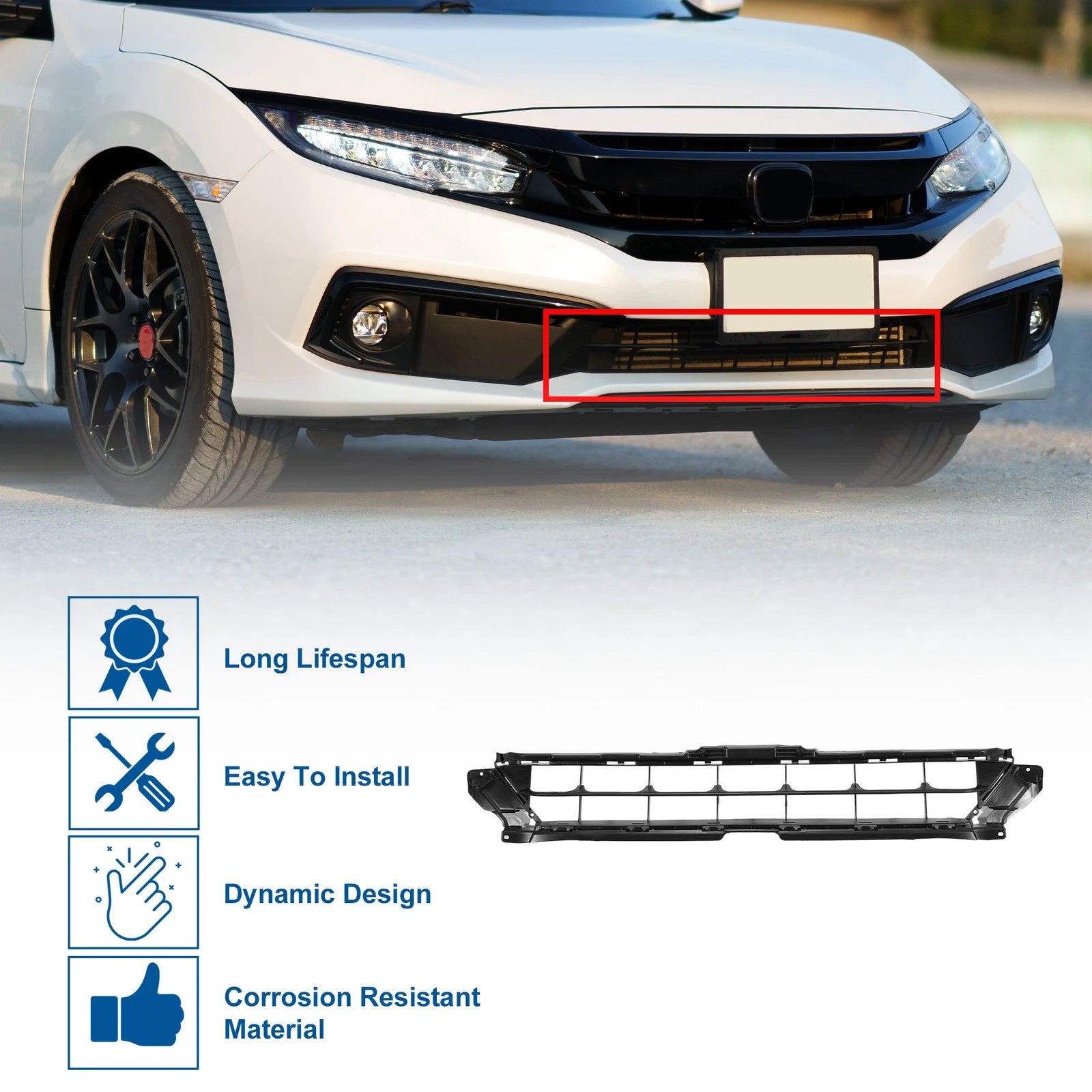 Front Hood Bumper Grille for Honda Civic (2019)