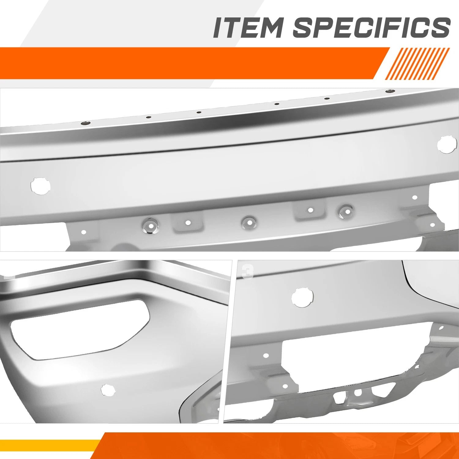 Front Bumper Face Bar for GMC Sierra 1500 Limited (2016–2019) w/ Sensor Hole