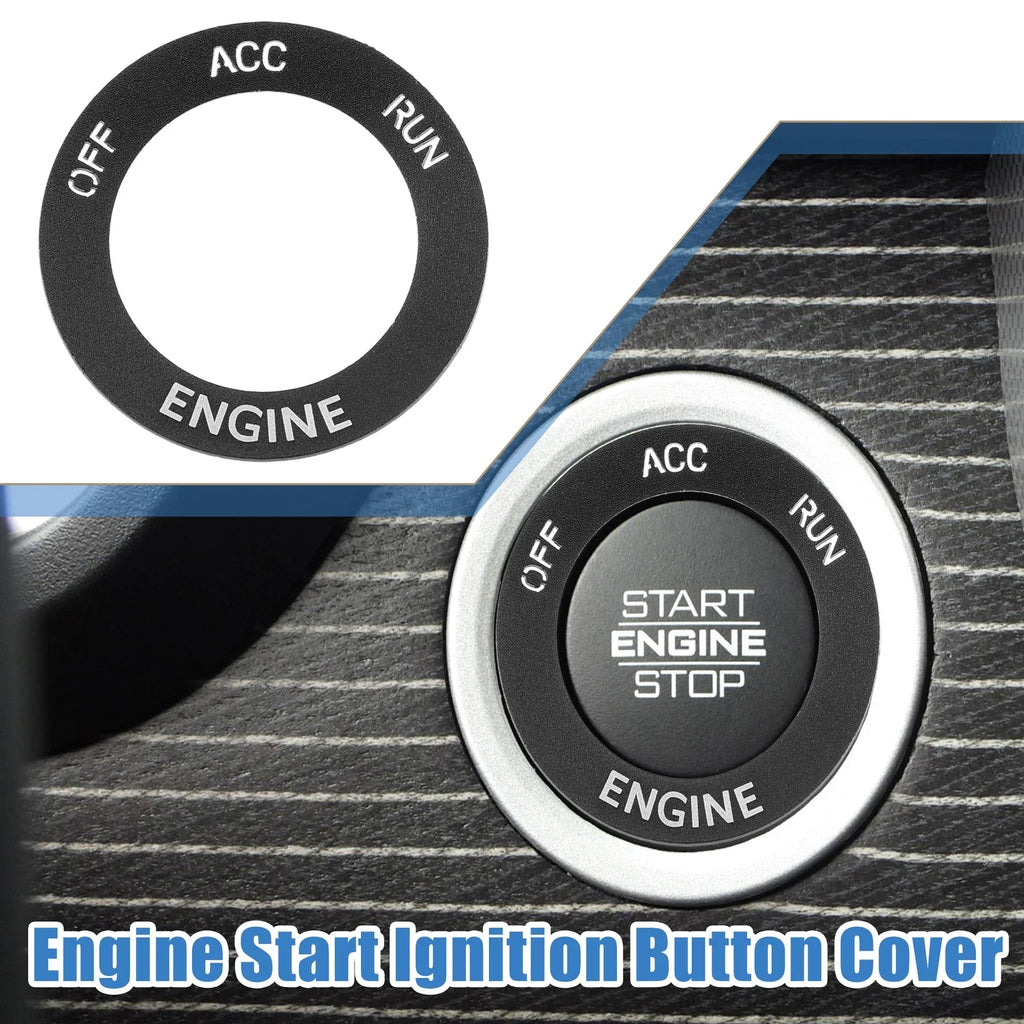 Engine Start Button Sticker for Dodge Charger Challenger Aluminum Alloy Black