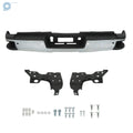 Steel Rear Bumper Chrome for Silverado Sierra 2500 3500 (2015–2019)