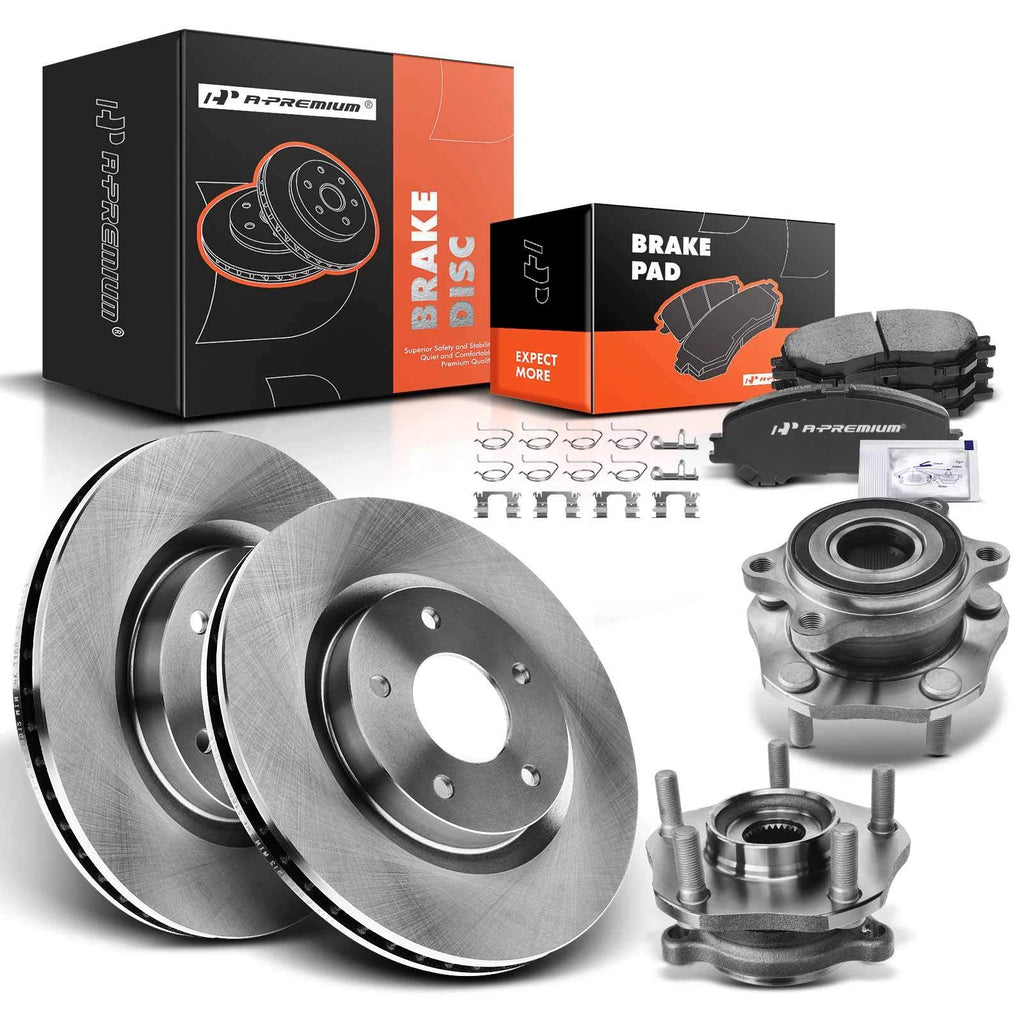 Front Disc Brake Rotor & Pad Set for Nissan Rogue (2014–2017)