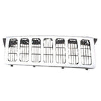 Front Grille Replacement Chrome Plastic w/Vertical Bar Insert for Toyota (2010–2019)