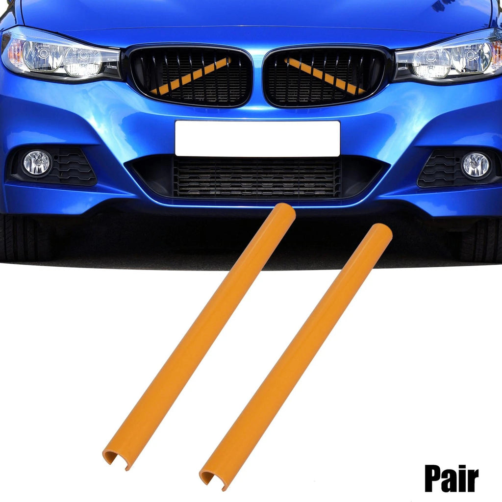 Pair ABS Front Grille Trim Strips Cover Yellow for BMW 1 2 3 4 Series (2011–2020)