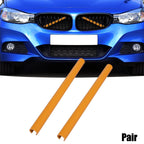 Pair ABS Front Grille Trim Strips Cover Yellow for BMW 1 2 3 4 Series (2011–2020)