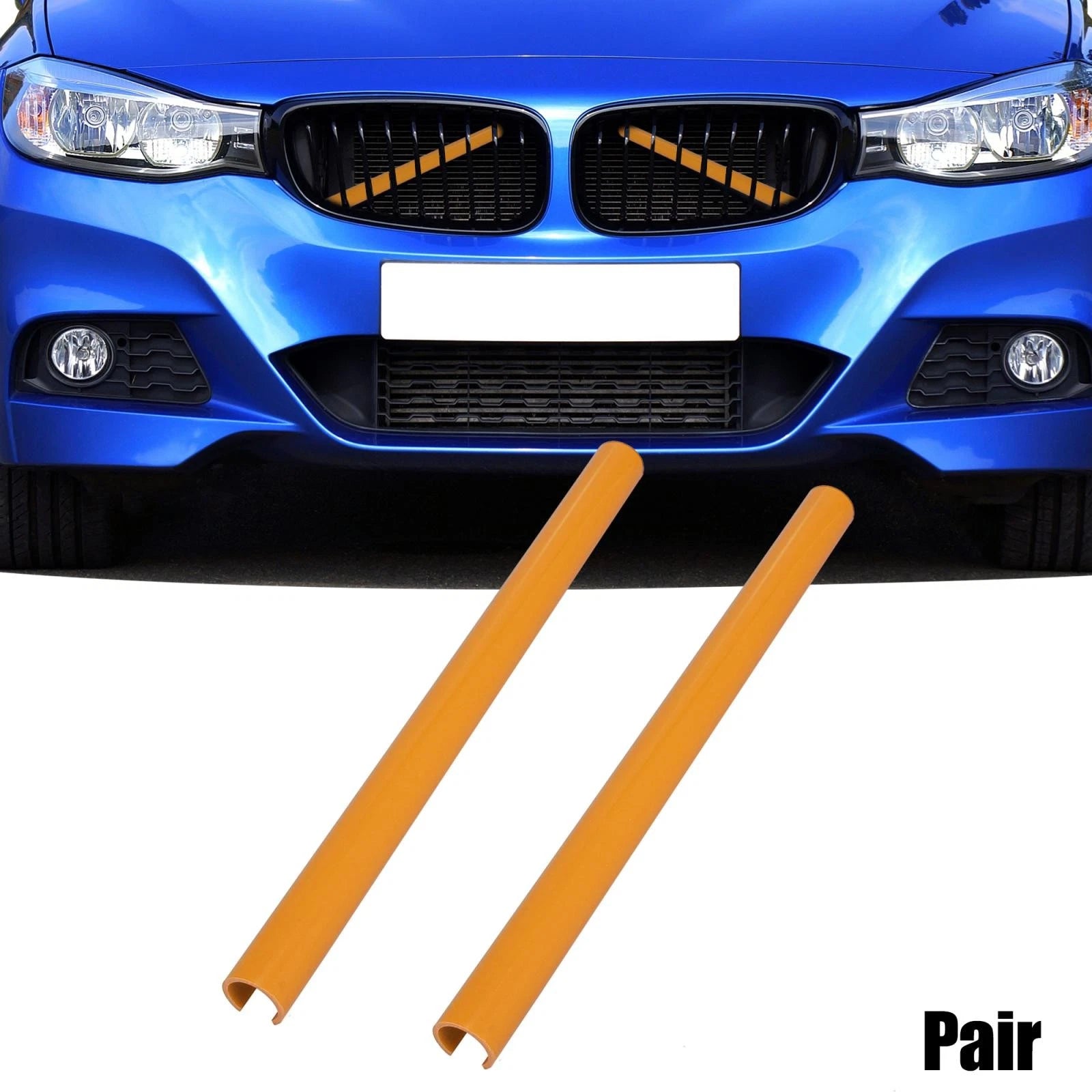 Pair ABS Front Grille Trim Strips Cover Yellow for BMW 1 2 3 4 Series (2011–2020)