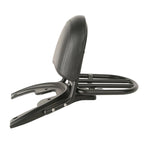 Black Backrest Sissy Bar with Rack Baseplate for Harley V-Rod VRSCA (2002–2006)