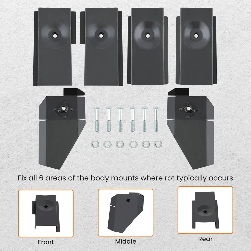 Full Tub Body Mount Rust Repair Kit for Jeep Wrangler TJ (1997–2006)