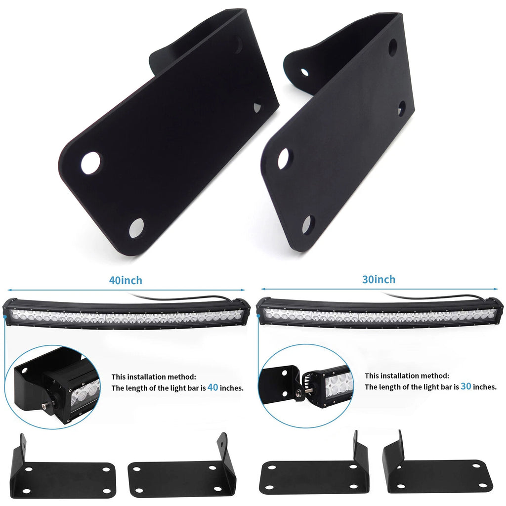 Front Lower Bumper Mounting Brackets for - 40" LED Light Bar