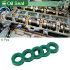 Set of 5 Oil Seal Rotary Shaft Seal 8x14x4mm High Pressure Green for Various Models