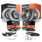 Front & Rear Disc Brake Rotors & Ceramic Pads for Ford F-150 (2004–2008)