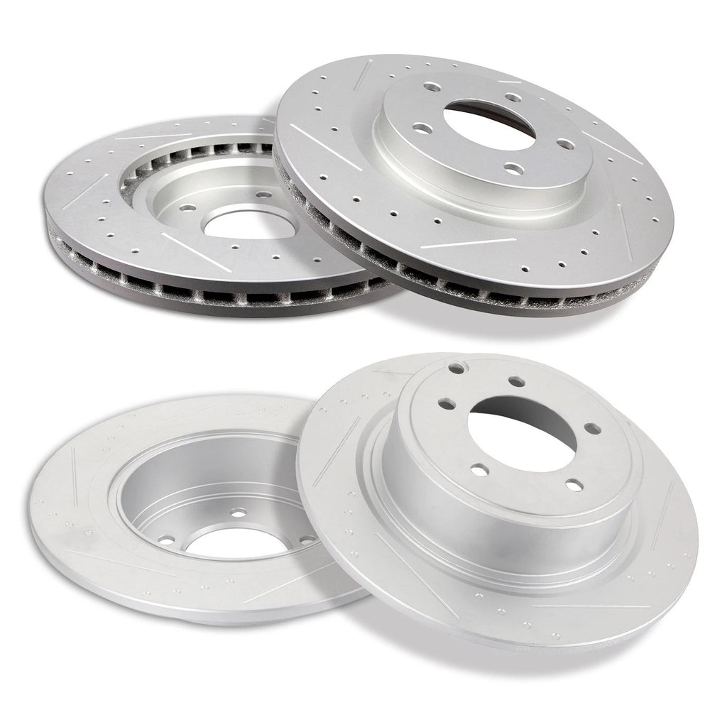 Set of 4 Drilled Brake Rotors for Jeep Patriot Compass 2.4L (2007–2017)