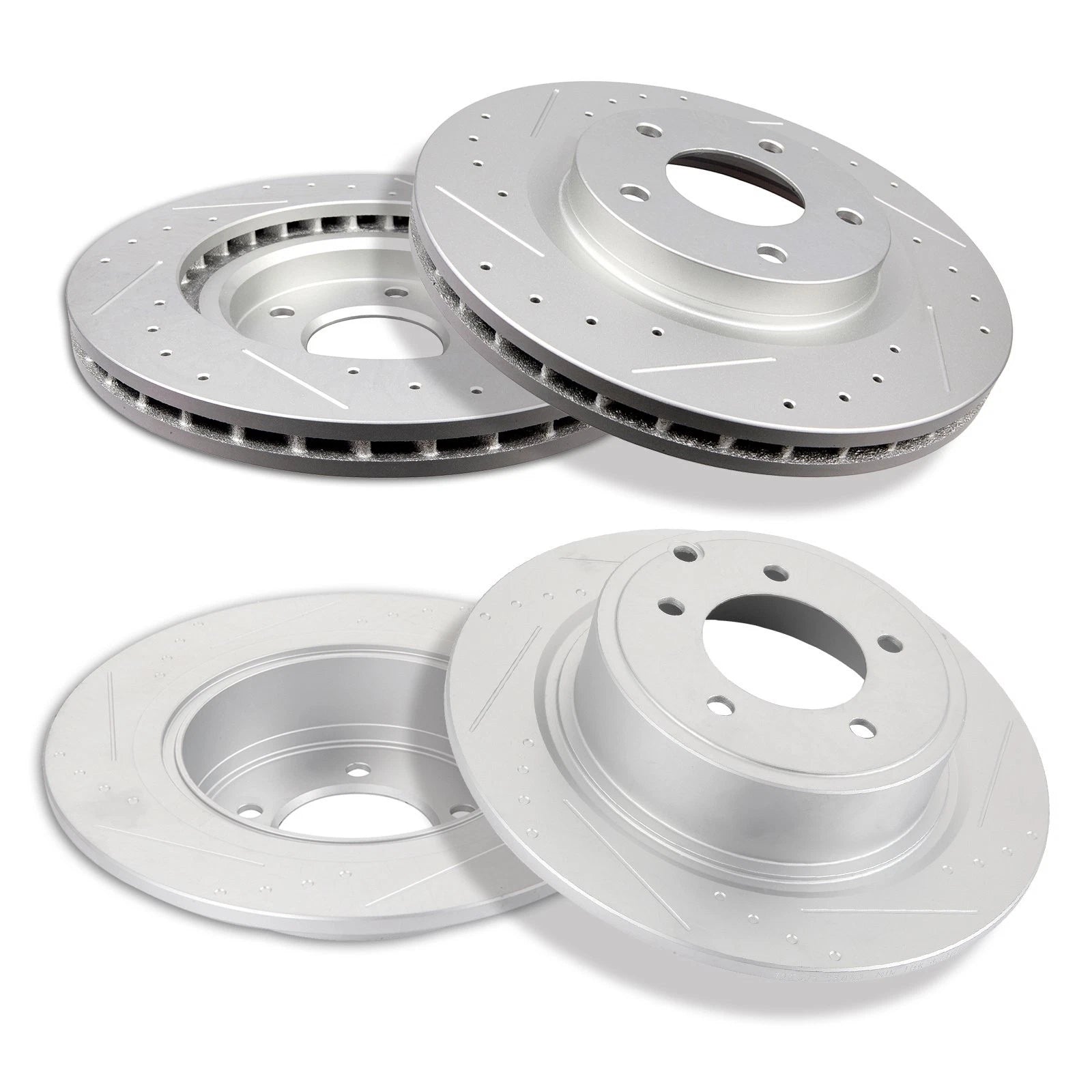 Set of 4 Drilled Brake Rotors for Jeep Patriot Compass 2.4L (2007–2017)
