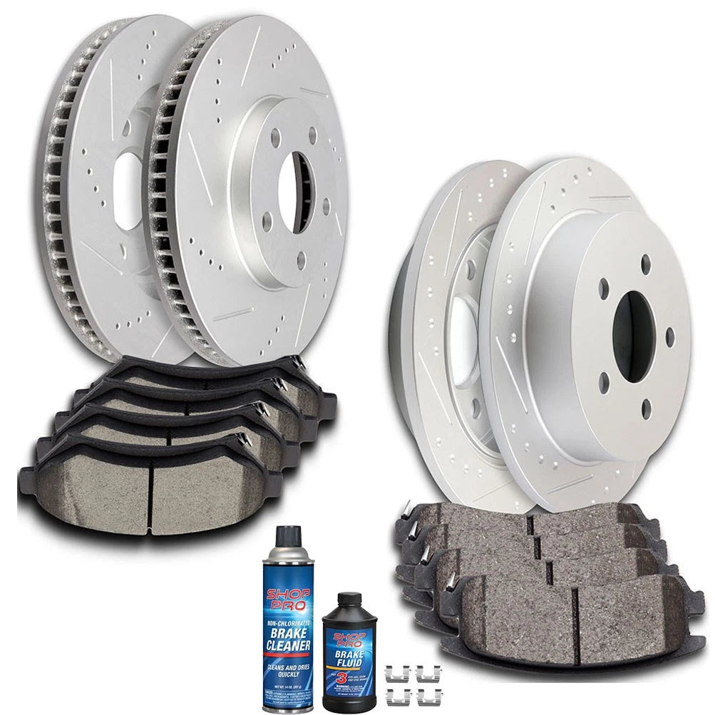Brake Pads and Rotors Set for Chevrolet Impala, Oldsmobile Intrigue (Drilled)