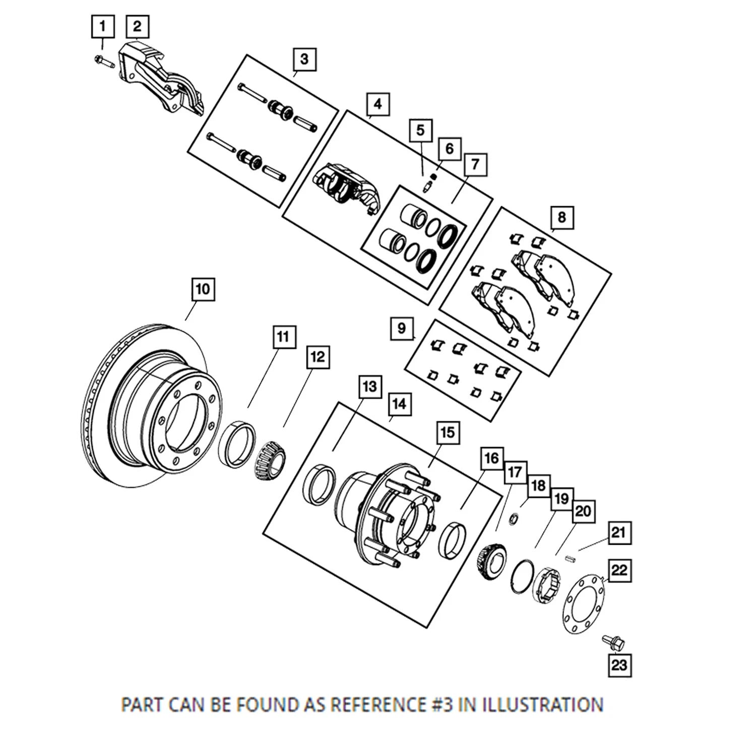 Rear Disc Brake Caliper Pin for Dodge Ram 2500 3500 (OEM)