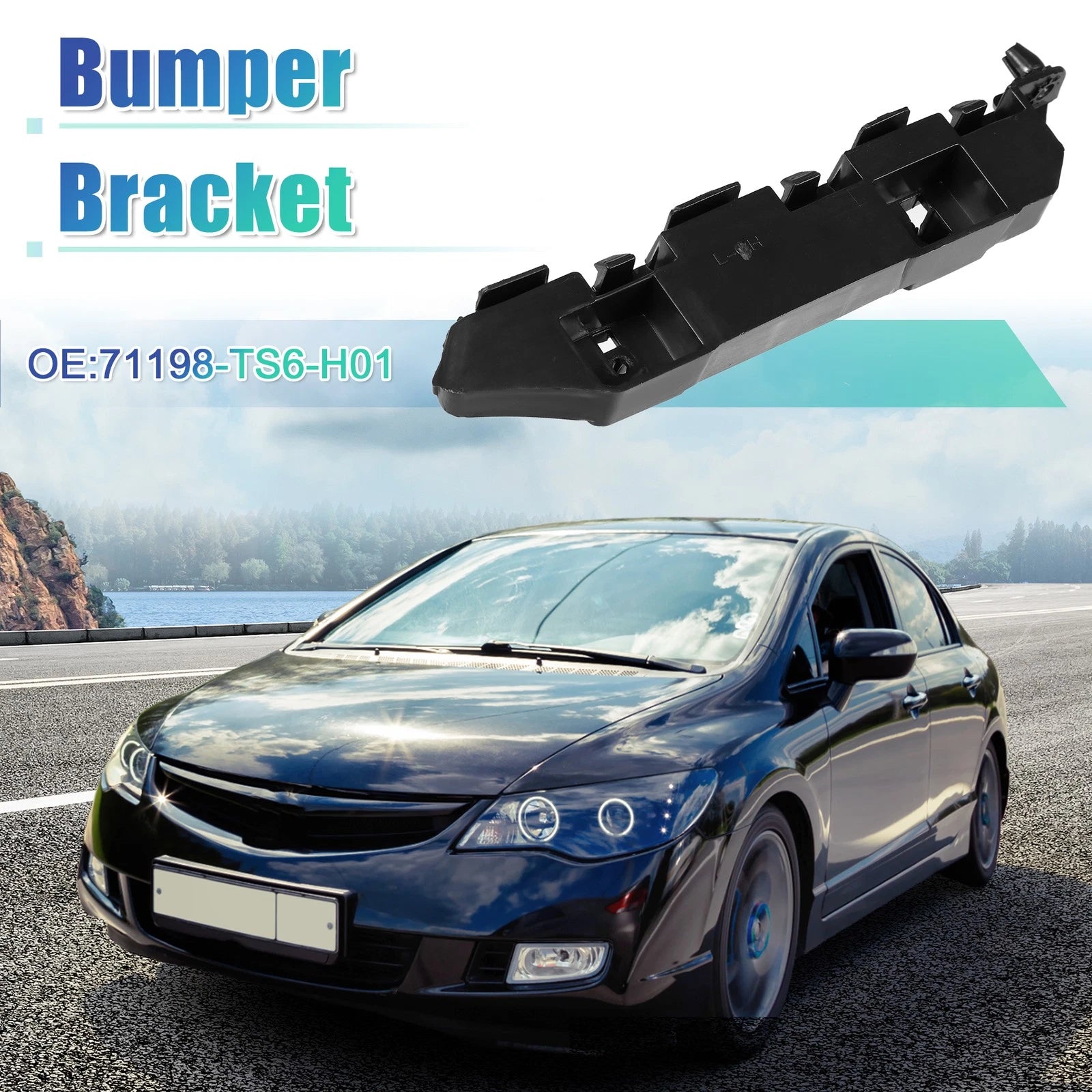 Left Front Bumper Bracket for Honda Civic (2012–2015) NO.71198-TS6-H01