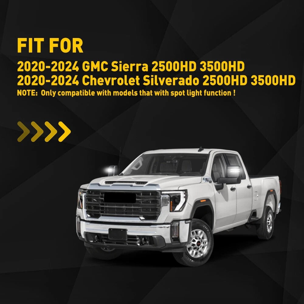 Sequential Smoke LED Tow Mirror Marker Light for Chevy Silverado 2014-2019