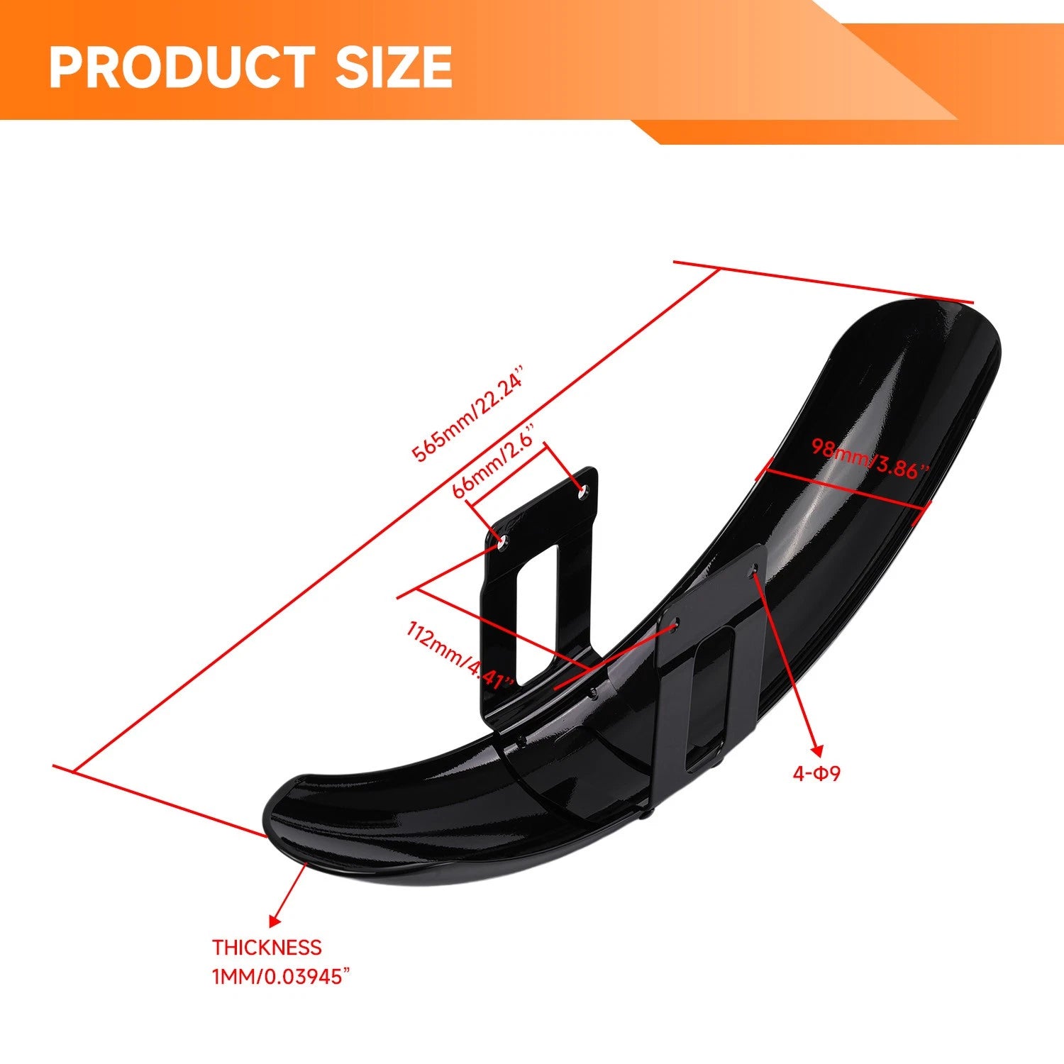 Front Fender Mudguard Cover for Harley Sportster 883 1200 (2004–2023)