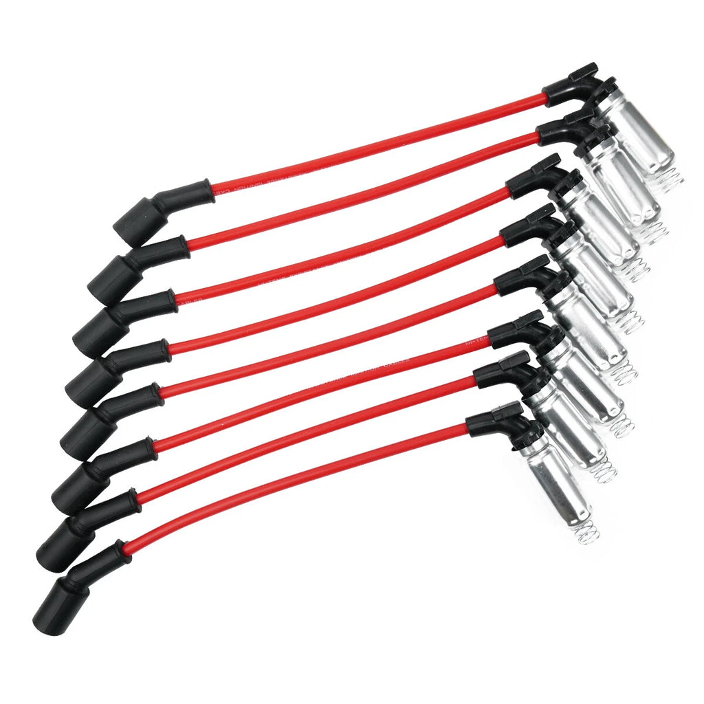 8X Spark Plug Wires for Chevy Silverado 1500, Yukon, GMC Sierra 2500 HD (2007–2013)