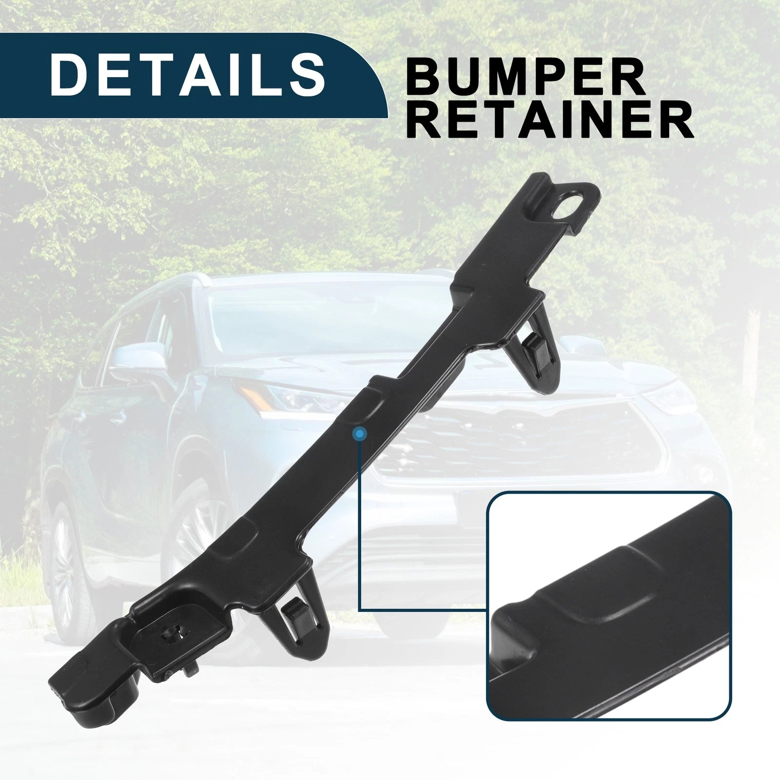1pc Right Front Bumper Retainer Bracket No. 525350E050 for Toyota Highlander (2014–2019)