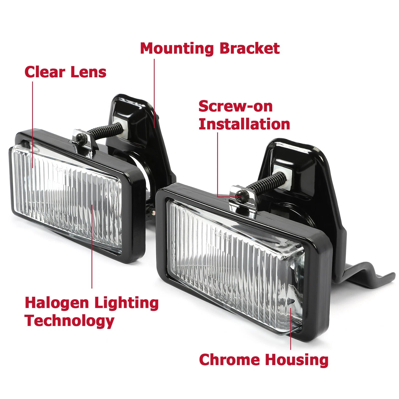 Fog Light Lamps with Brackets for Camaro IROC-Z Z28 (1985-1992)