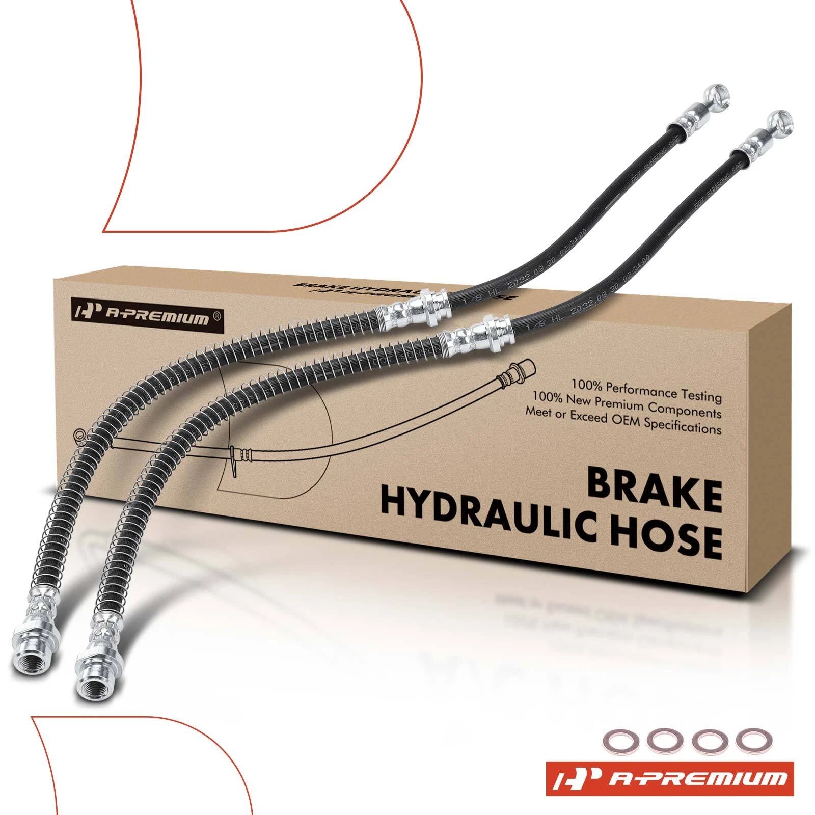 2X Front Brake Hydraulic Hose for Mitsubishi Outlander (2003–2007)