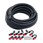 16FT Stainless Steel Braided Oil Fuel Hose Line Kit for AN6 Fitting