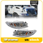 Pair Headlight for International Harvester 4100 4200 4300 4400 8500 8600