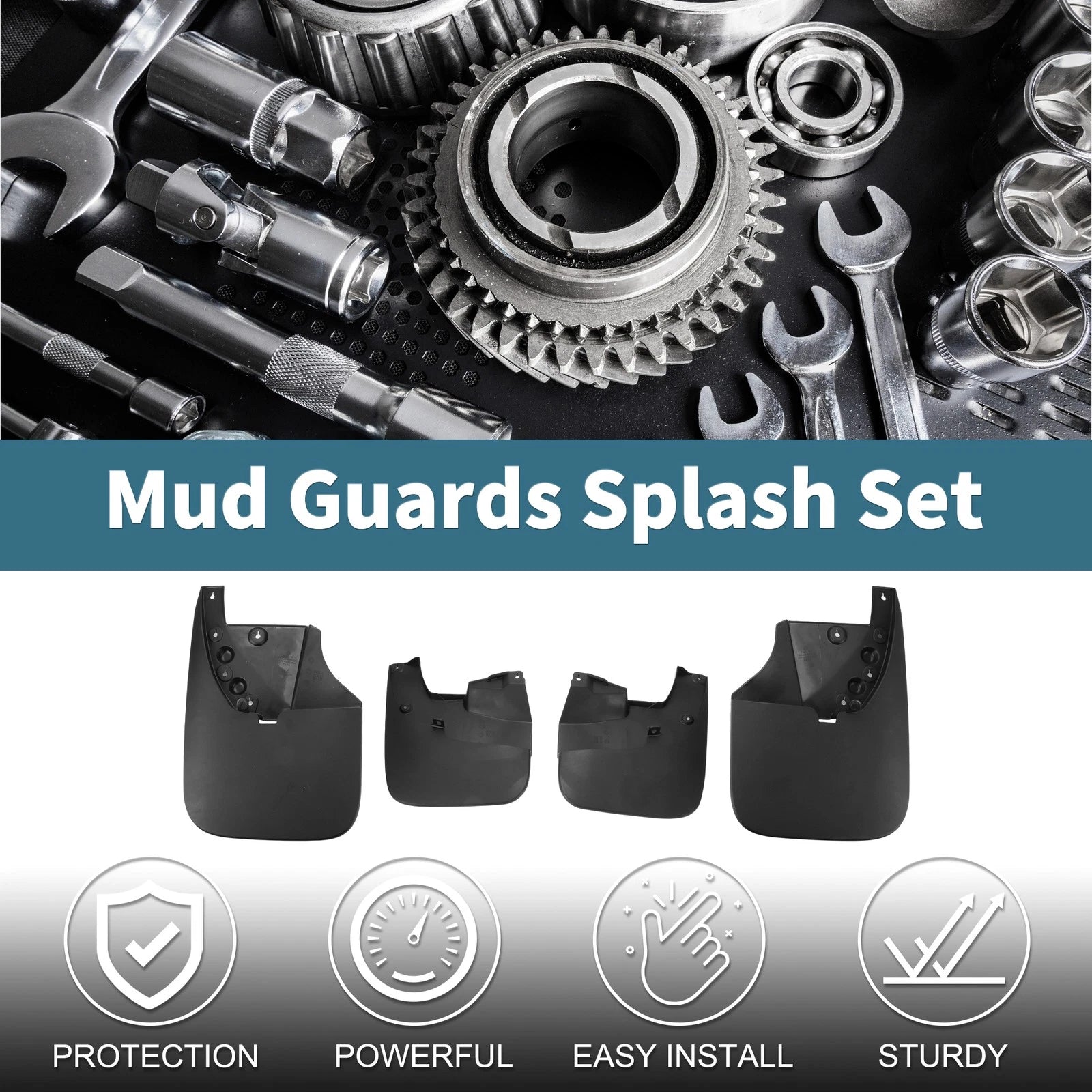 Set of 2 Mud Flaps Splash Guards for Toyota Tundra (2010–2021)