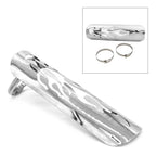 Universal Silver Exhaust Muffler Pipe Heat Shield Cover for Motorcycle