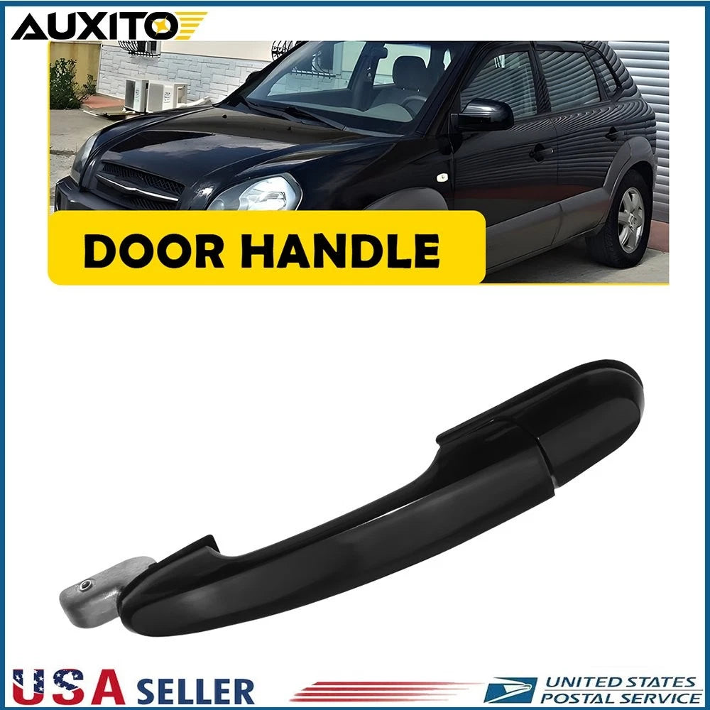 Exterior Door Handle for Hyundai Tucson (2005–2009) Rear Left Driver Side Black