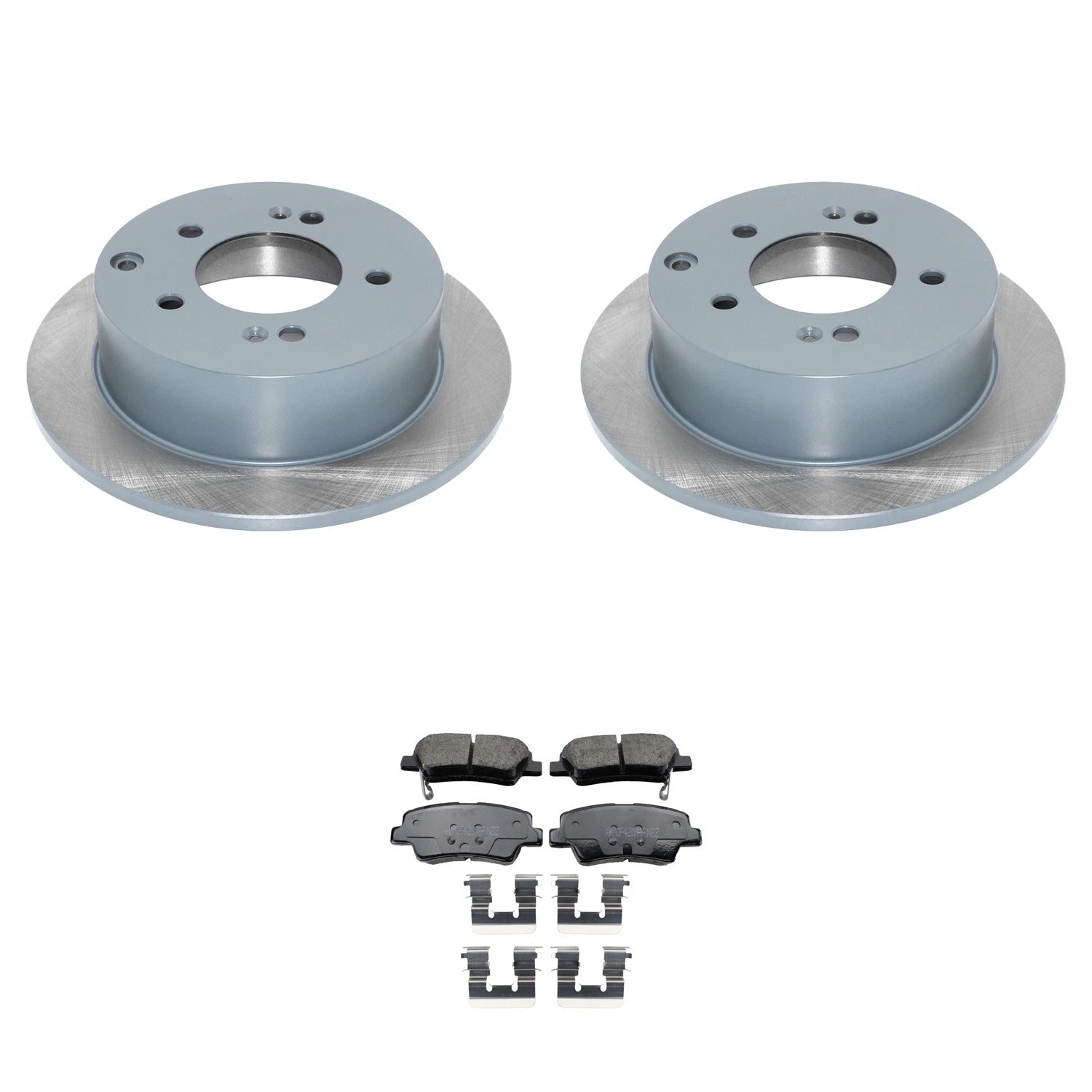Set of 4 DuraGo Rear Rotors & Akebono ProACT Ceramic Pads for Forte5 Soul (2014–2019)