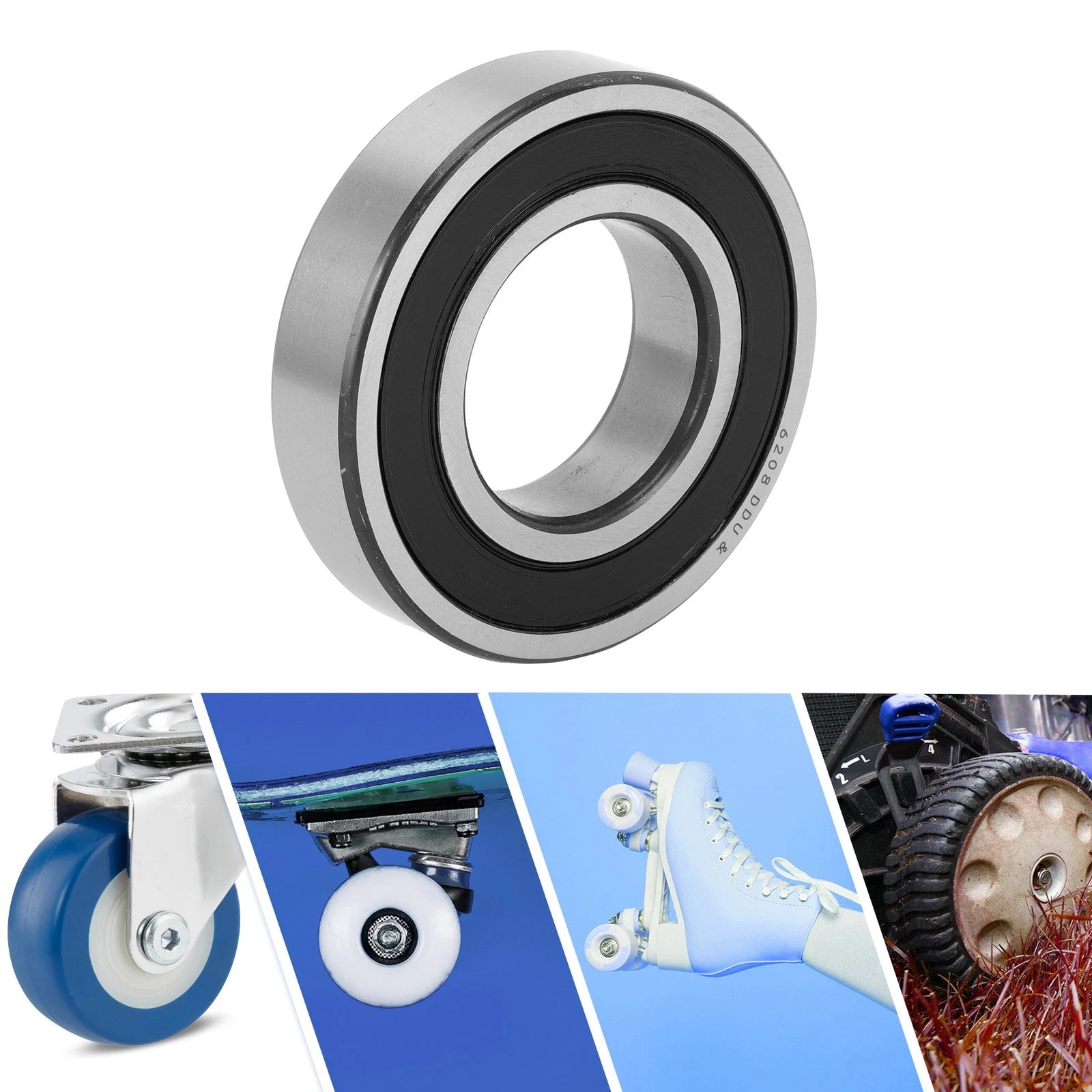 6208DDU Deep Groove Ball Bearing for Scooter Skateboard Wheel (40x80x18mm)