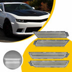 Set of 2 Front White LED Strip Rear Side Marker Lights for Chevy Camaro (2010–2015)