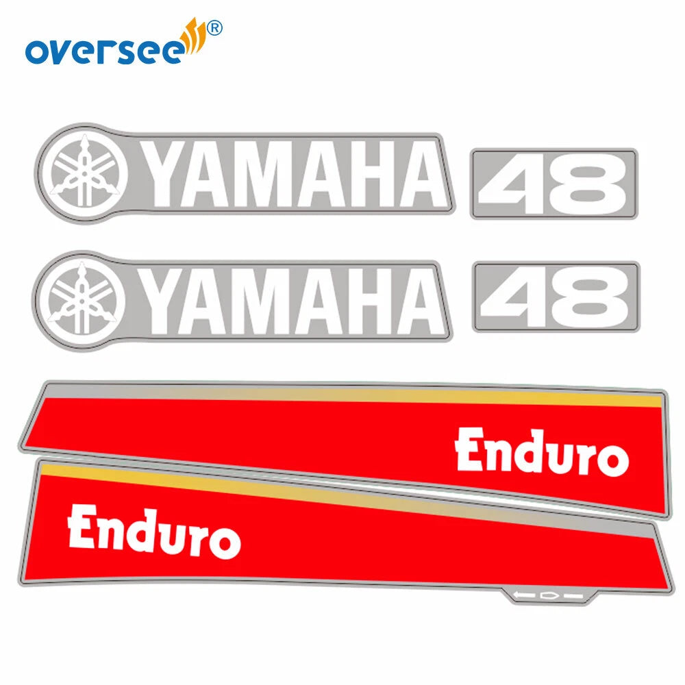 Sticker Kit for Yamaha 48HP 2T Outboard (Anti-UV, Not Fade)
