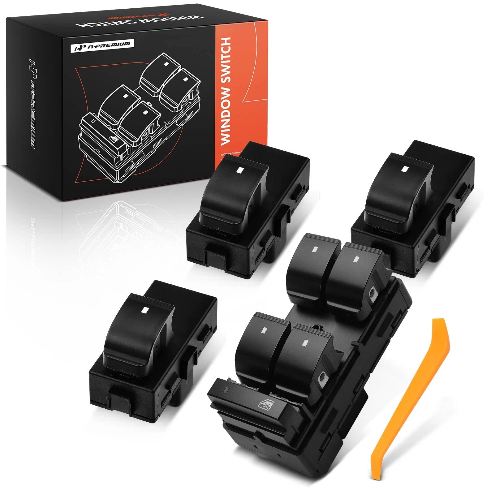 Set of 4 Power Window Switches for Chevy Silverado 2500 HD (2007–2014)