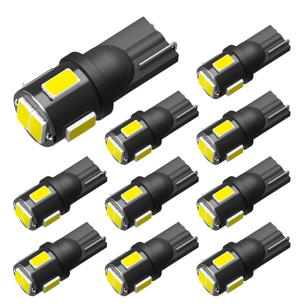10x T10 LED Bulb W5W 194 for Car Dome Map Light (Error Free)