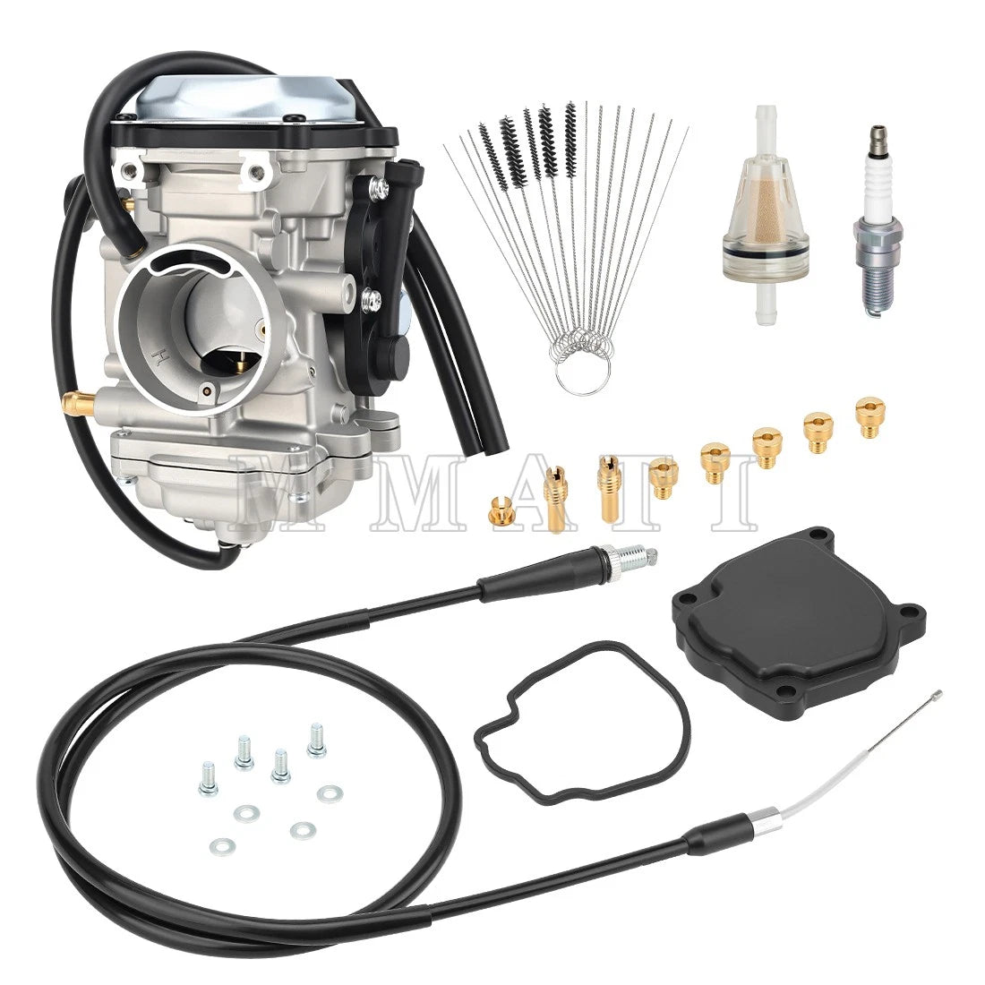 Carburetor w/ Throttle Cable for Yamaha Wolverine 350 YFM350FX Bear Tracker 250 (1995–2006)