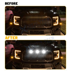Universal Fit White Custom Retrofit Front Grille Mesh LED Lighting Kit (3X)
