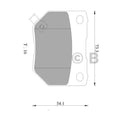 Rear Brake Pad Set for Subaru Impreza 2.0L Turbo (2001 - 2005)