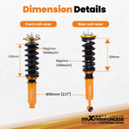 Coilovers 24 Way Adjustable Damper Shocks for Acura TSX (2004-2008)