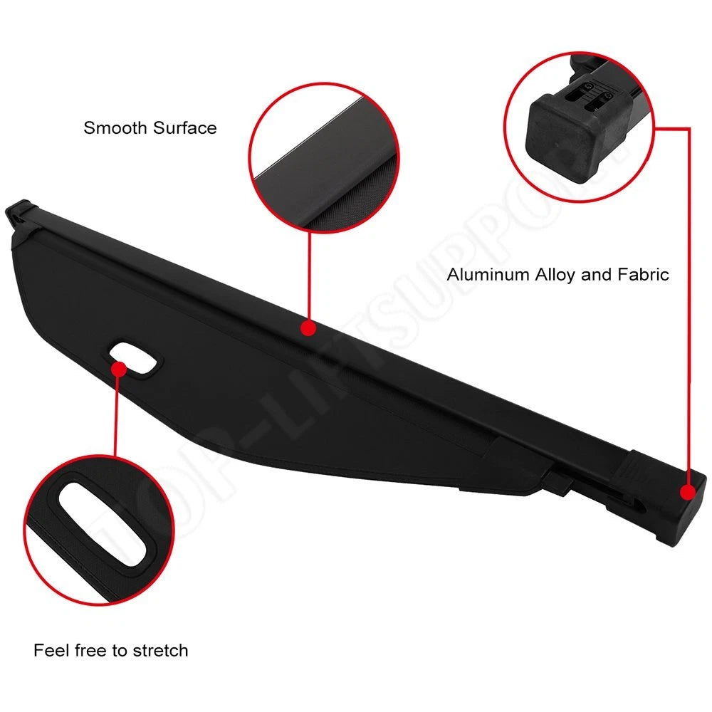 Retractable Rear Cargo Security Trunk Cover for Jeep Cherokee (2019–2023)
